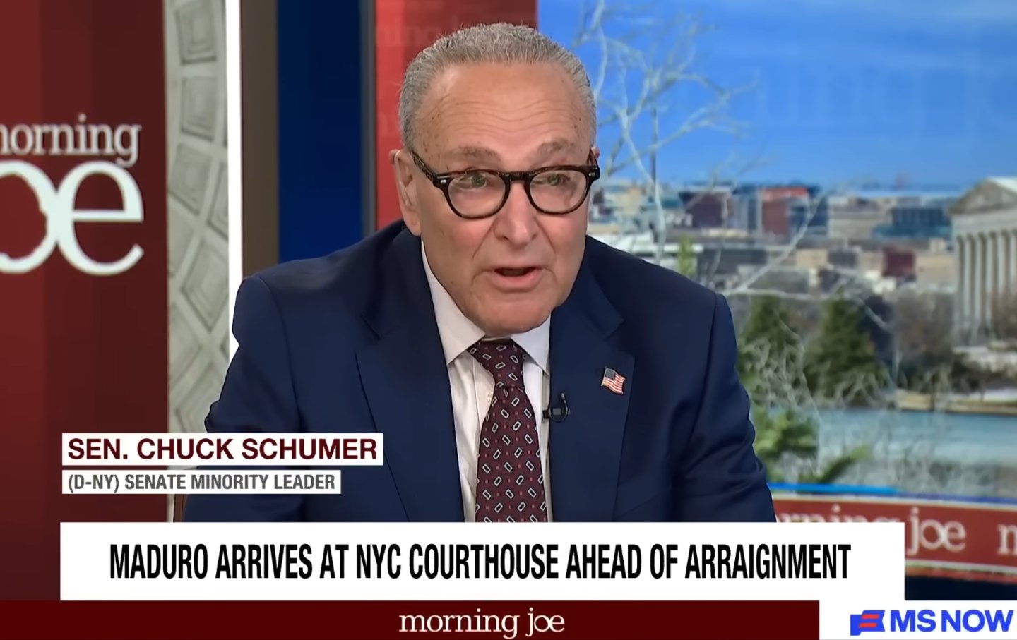 Chuck Schumer on Morning Joe.